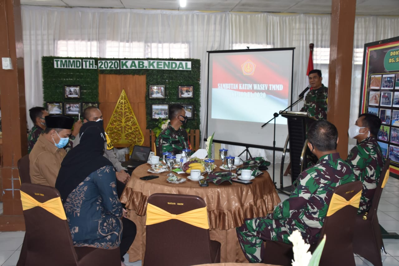 Dansatgas TMMD Reguler 109 Kodim 0715/Kendal Sambut Kunjungan Tim Wasev TNI-AD
